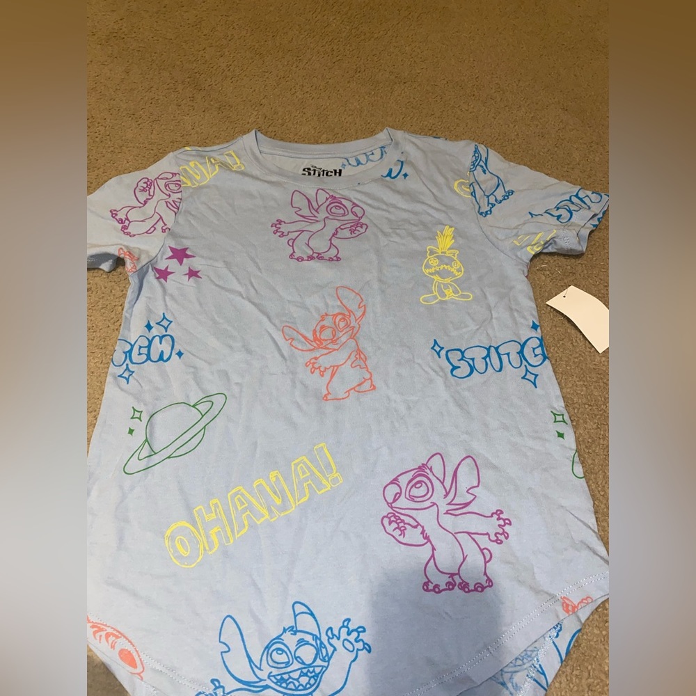 Blue stitch shirt